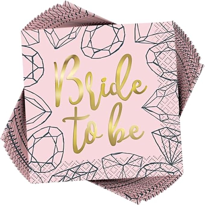 DIAMOND BACHELORETTE BEVERAGE NAPKINS 16PC - Image 1